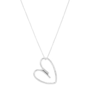 Heartfelt Love Silver Pendant Necklace