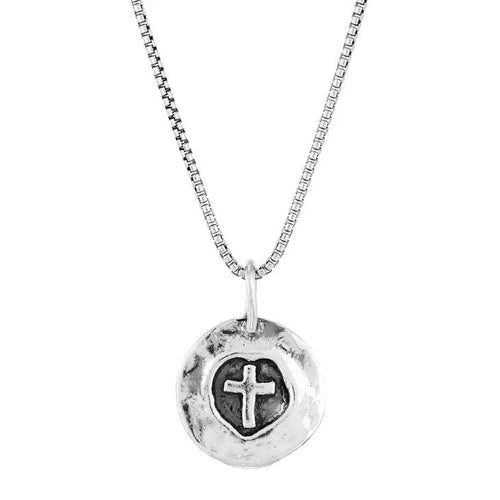 Memorable Silver Cross Pendant Necklace