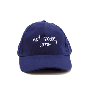 Not Today Satan Blue Ball Cap