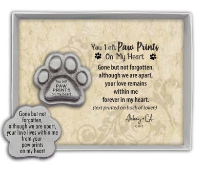 Paw Prints On My Heart Pocket Token