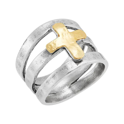 Always Meaningful Sterling Silver  with 14K Gold Plating Ring