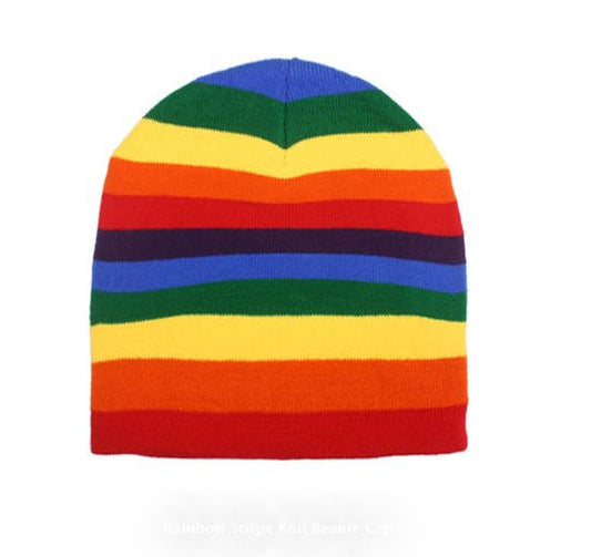 Rainbow Knit Beanie