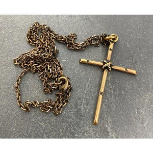 Rope Cross Men's Necklace - 20in
