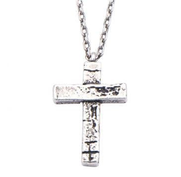 Stainless Steel Antique Cross Pendant with 22" Chain