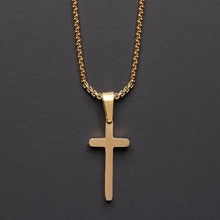 18K Gold over Stainless Steel Cross Necklace