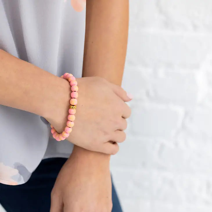 Strawberry Sand Stack Bracelet - Clearance