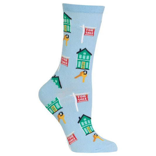 Women's Realtor Crew Socks/Light Blue