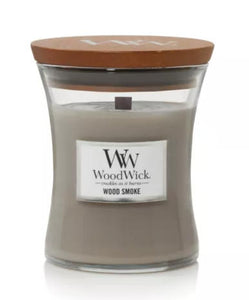 Wood Smoke Medium Hourglass Candle
